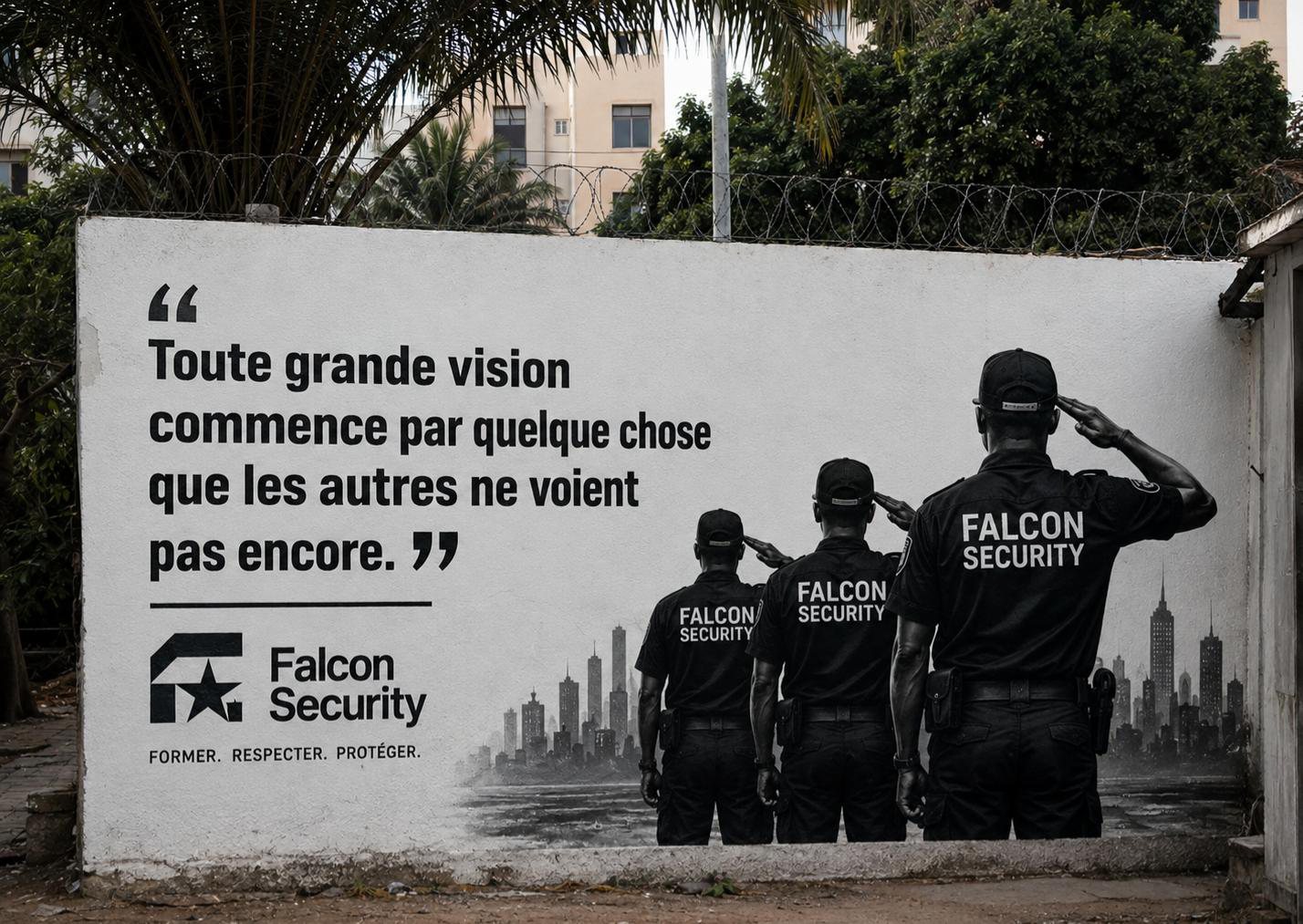 Fresque Falcon Security consacrée à la vision de l'entreprise